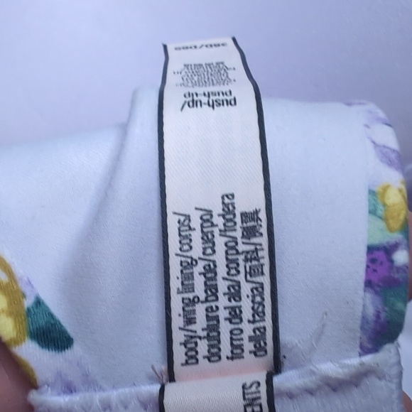Like New Victoria's Secret Push-up Freedom Cloud Purple Floral Bra, Sz. 38D. - Picture 5 of 7
